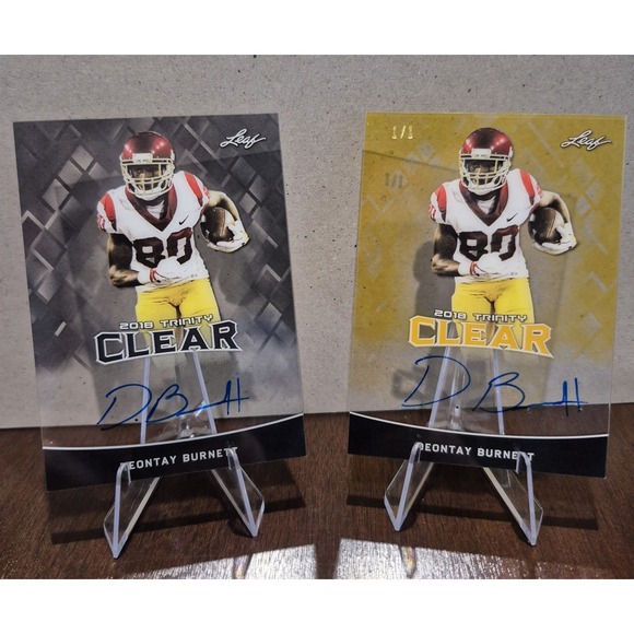 Other - 2018 Leaf Trinity Clear Deontay Burnett  #CA-DBI Gold Auto 1/1 (RC)‎ (AU) Titans